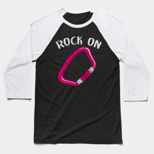 Rock on pink distressed Baseball T-Shirt